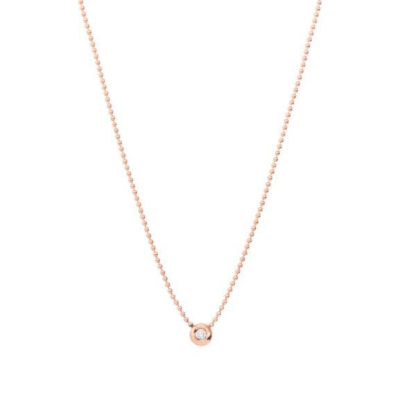 Dodo Collier aus 9 Karat Roségold mit Brillant