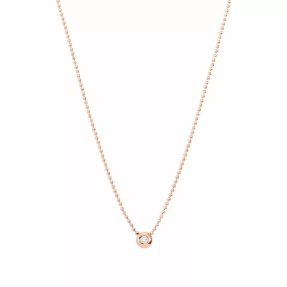 Dodo Collier aus 9 Karat Roségold mit Brillant