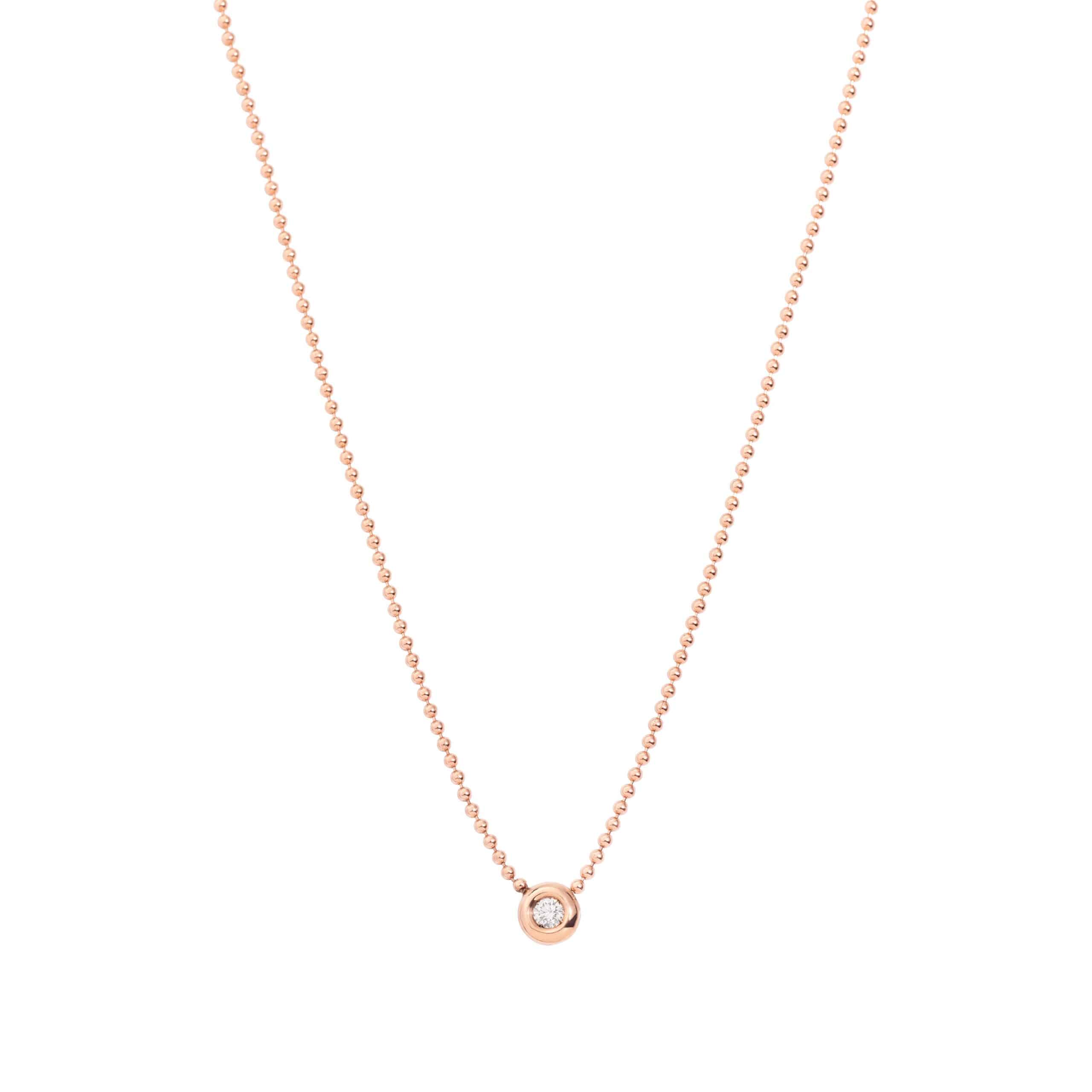 Dodo Collier aus 9 Karat Roségold mit Brillant