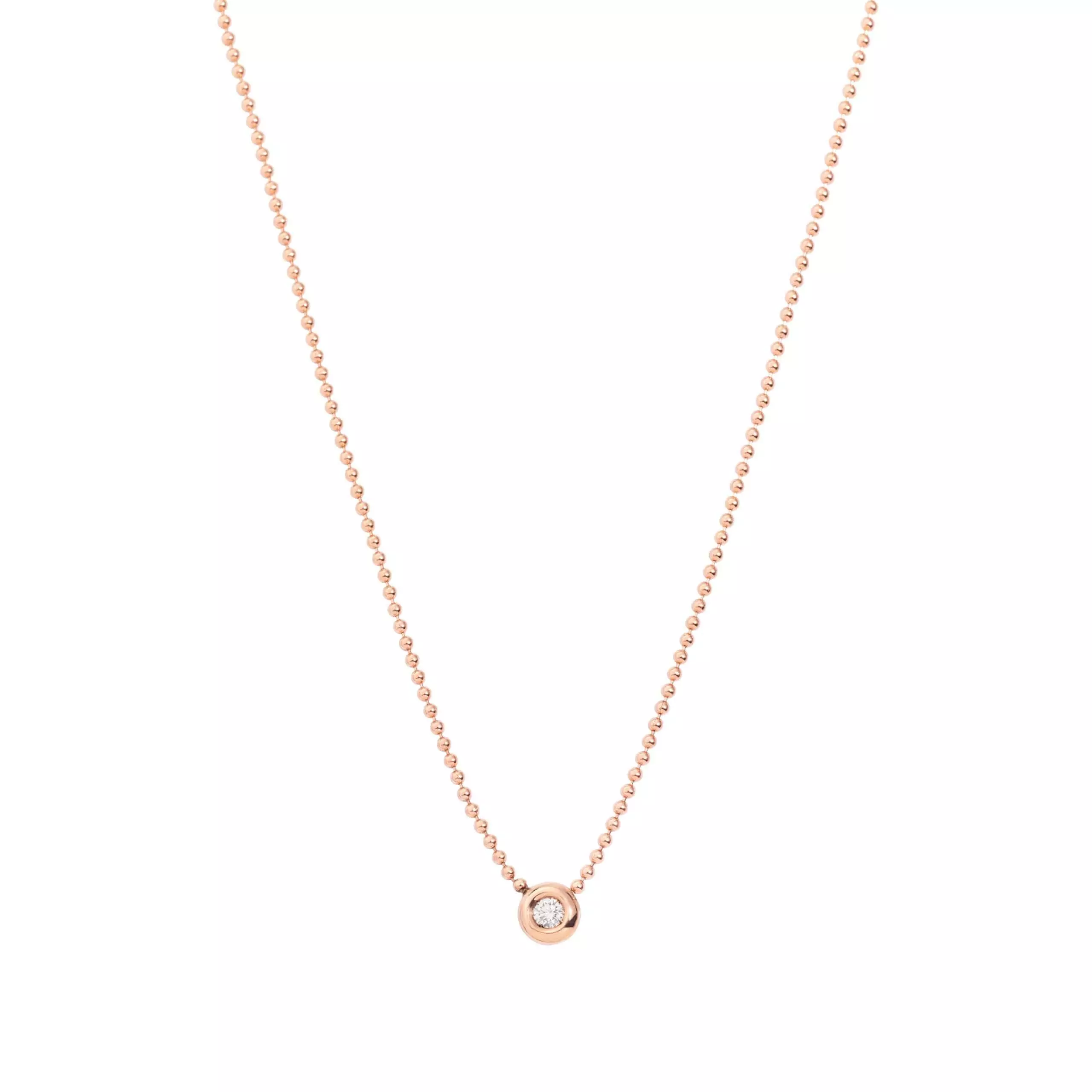 Dodo Collier aus 9 Karat Roségold mit Brillant