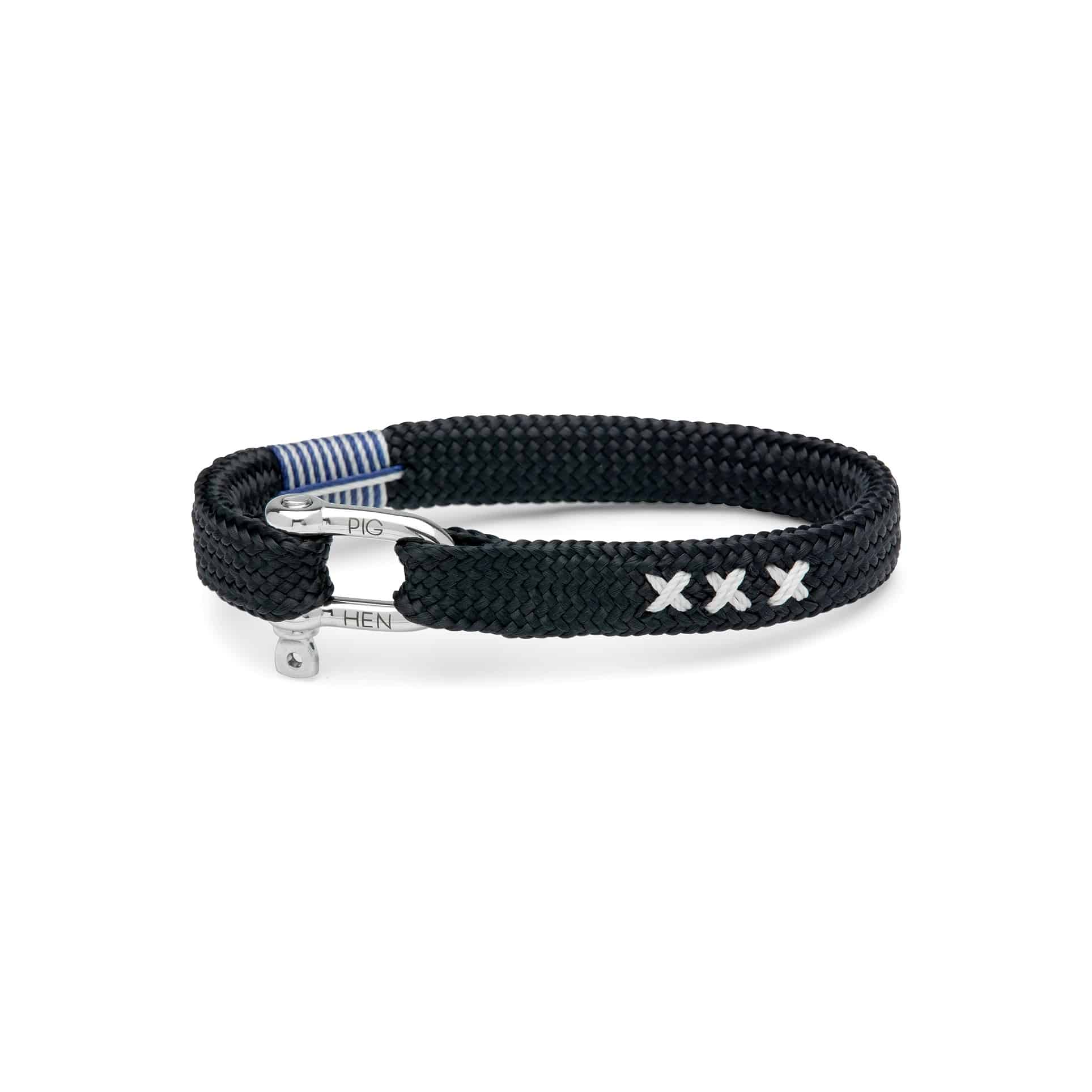 Herrenarmband aus Schiffstau und Edelstahl