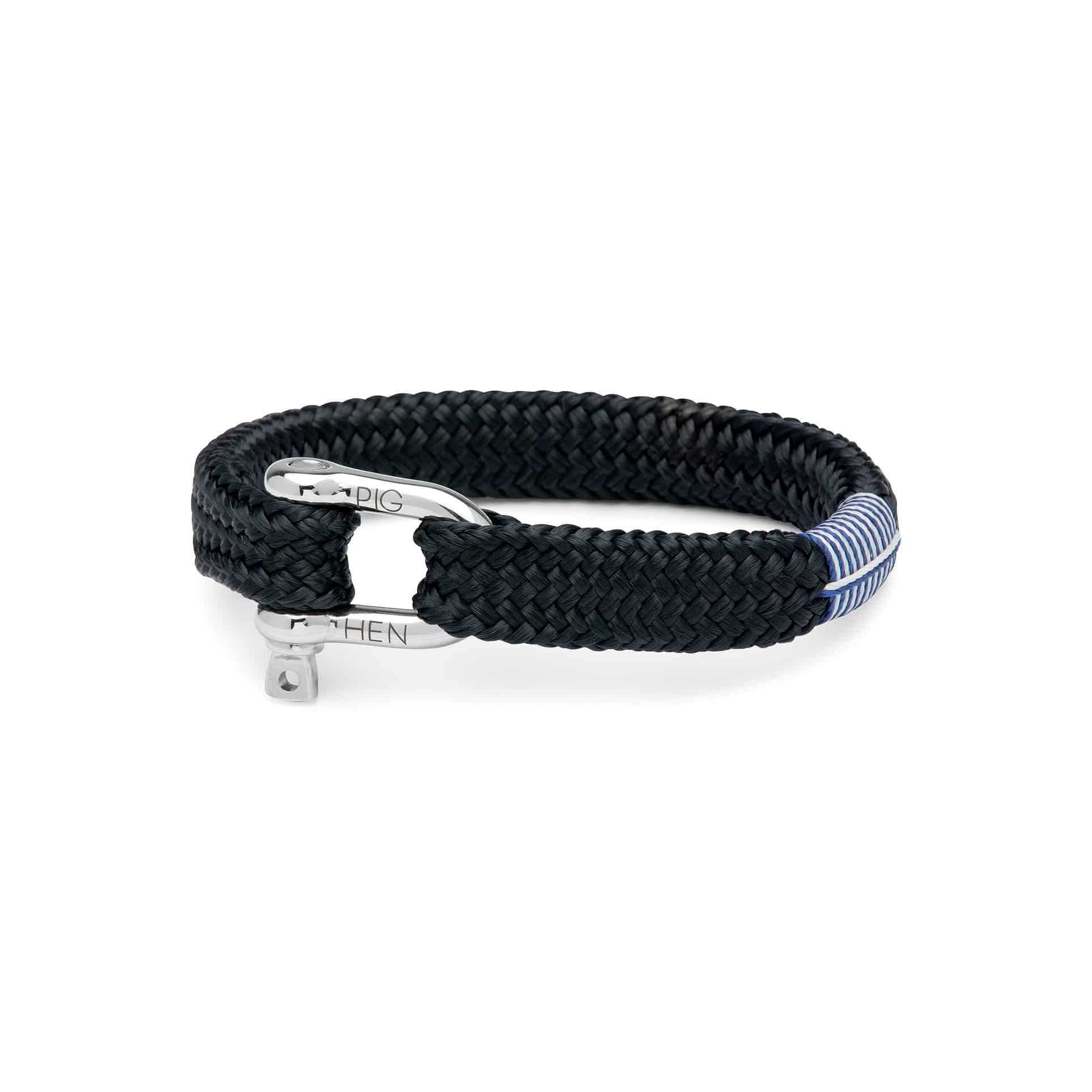 Herrenarmband aus Schiffstau und Edelstahl