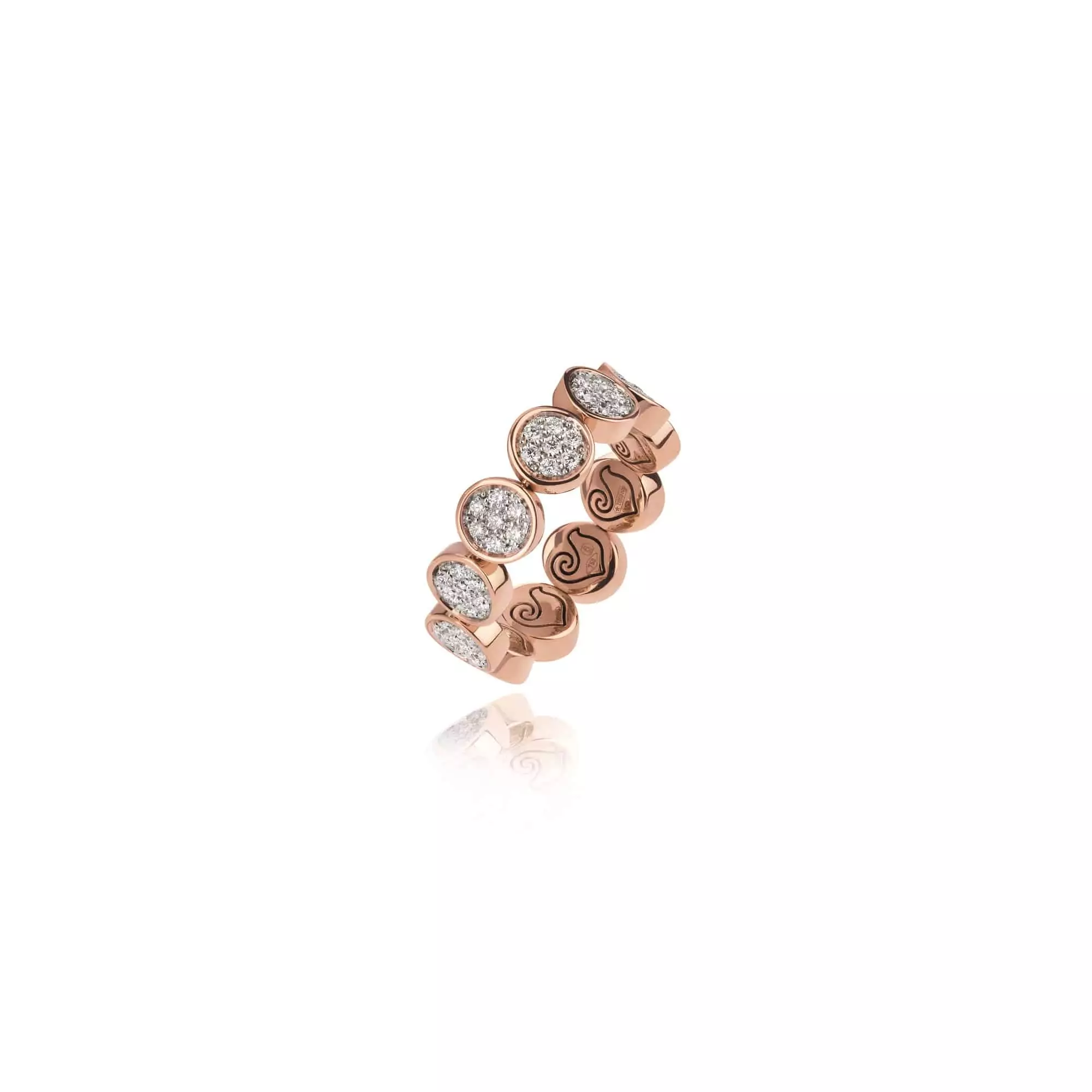 Chantecler Paillettes Ring aus Roségold mit Brillaten