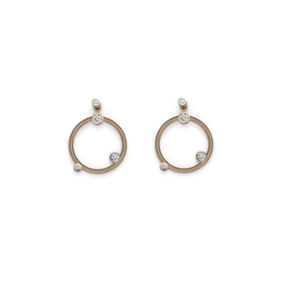 Niessing Ohrschmuck Artist aus Rosewood Gold mit Brillanten