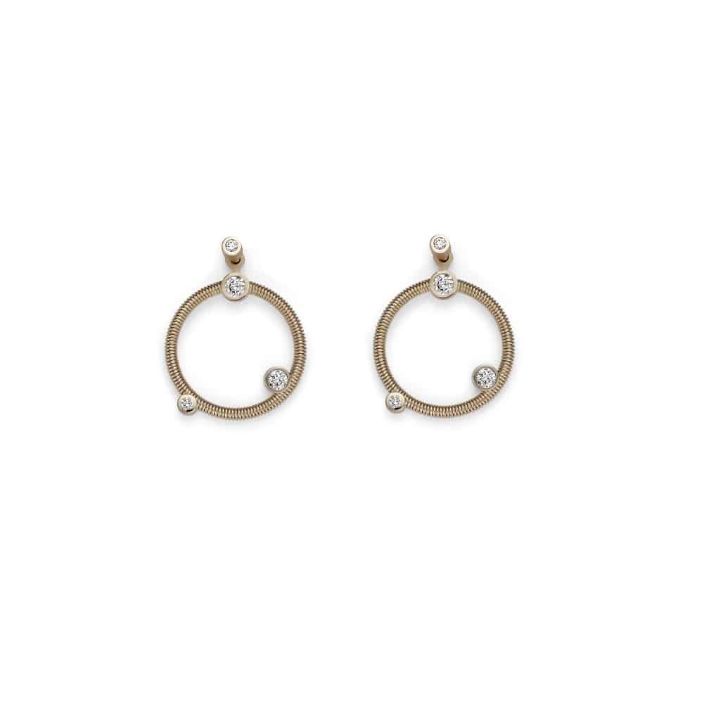 Niessing Ohrschmuck Artist aus Rosewood Gold mit Brillanten