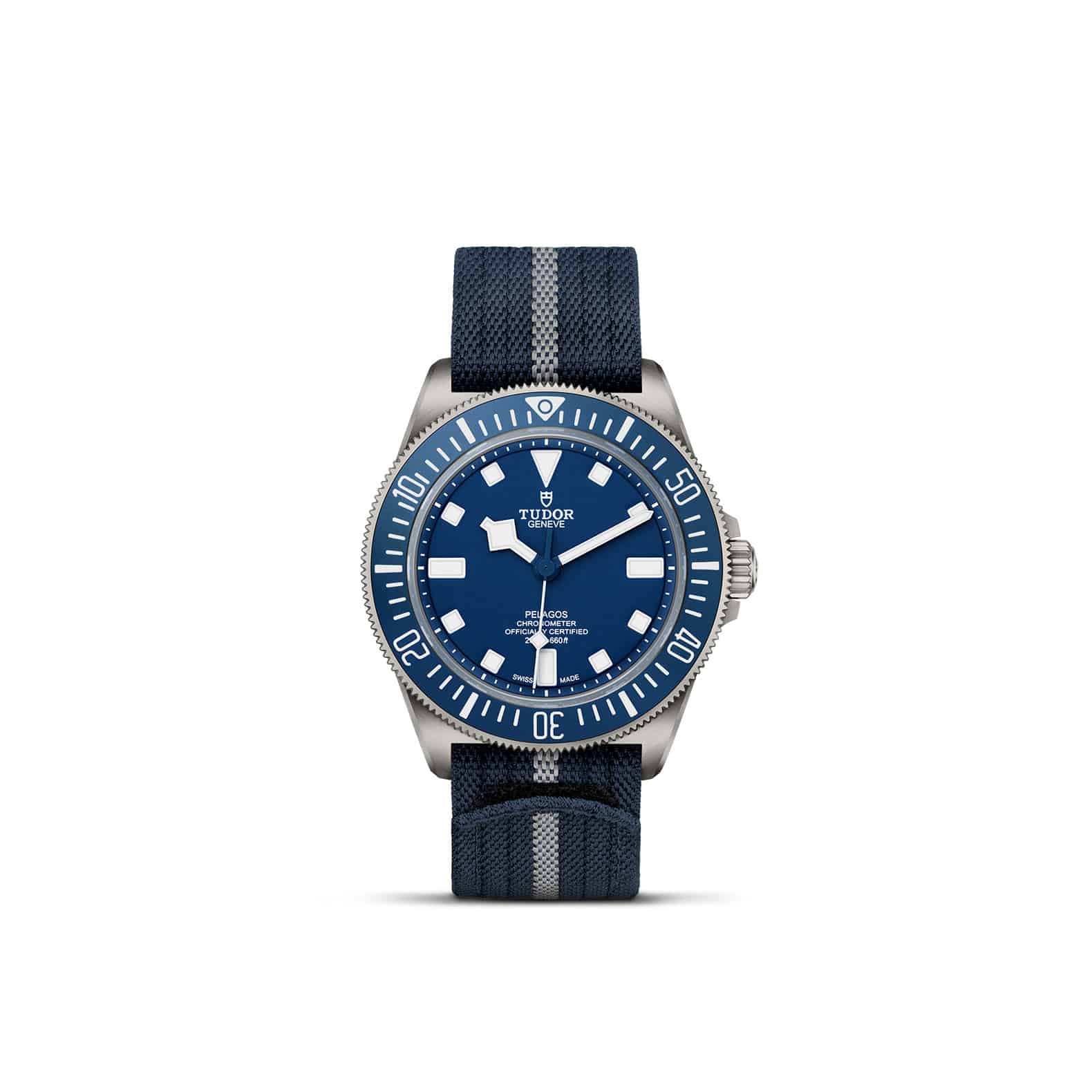 Tudor Pelagos FXD mit Titangehäuse und Textilband und blauem Zifferblatt