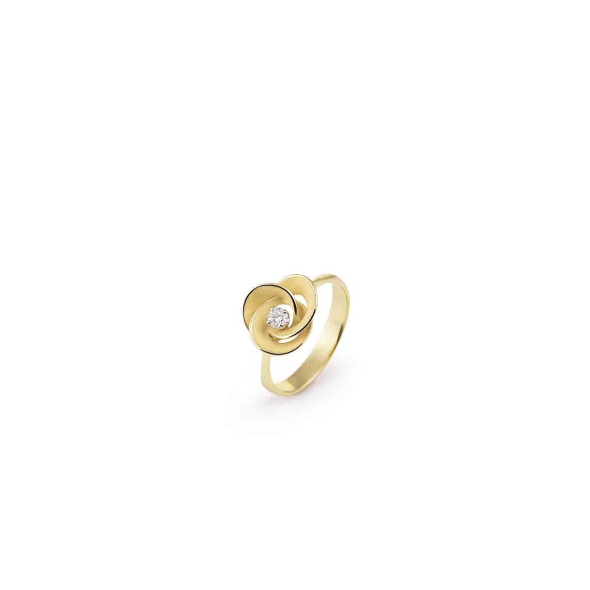 Annamaria Cammilli Desert Rose Ring aus 18 Karat Yellow Sunrise Gold mit Brillant