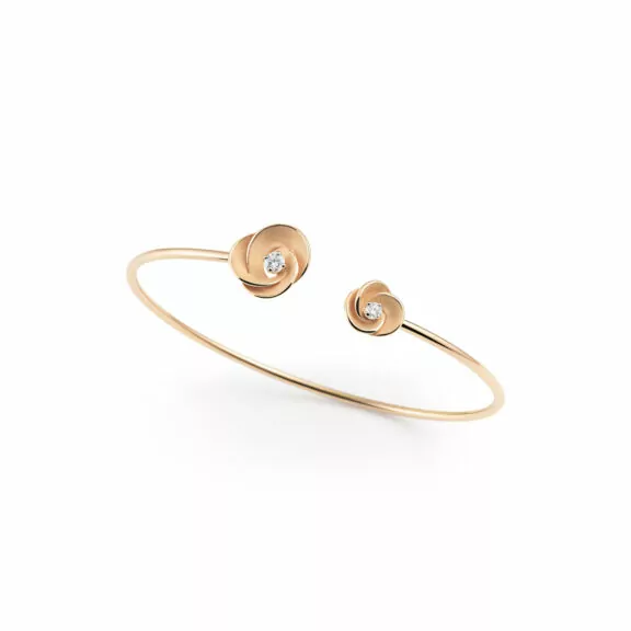 Annamaria Cammilli Desert Rose Armreif aus 18 Karat Orange Apricot Gold mit Brillanten