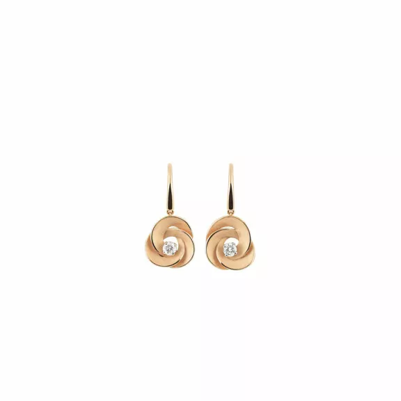 Annamaria Cammilli Desert Rose Ohrschmuck aus 18 Karat Orange Apricot Gold mit Brillanten