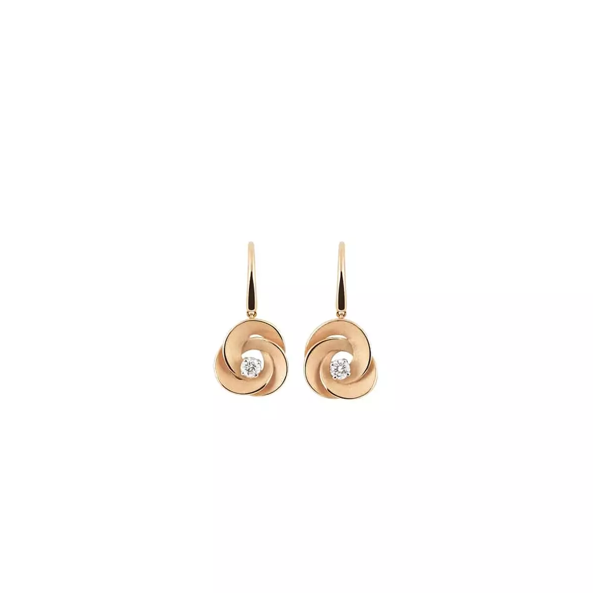 Annamaria Cammilli Desert Rose Ohrschmuck aus 18 Karat Orange Apricot Gold mit Brillanten