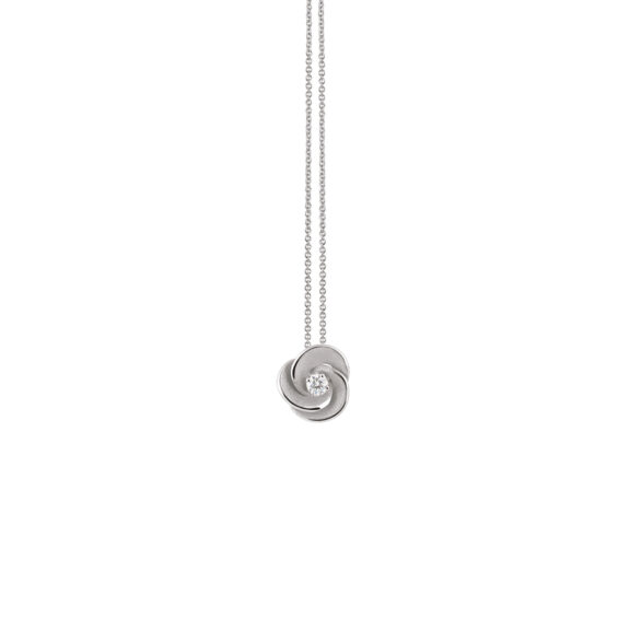 Annamaria Cammilli Desert Rose Collier aus 18 Karat White Ice Gold mit Brillant