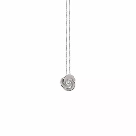 Annamaria Cammilli Desert Rose Collier aus 18 Karat White Ice Gold mit Brillant