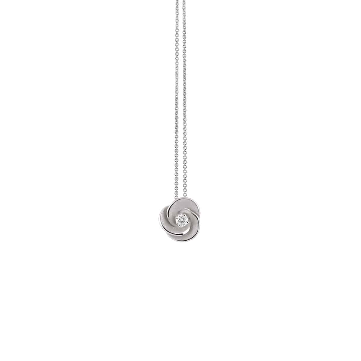 Annamaria Cammilli Desert Rose Collier aus 18 Karat White Ice Gold mit Brillant