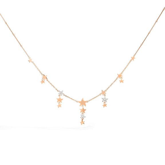 Dodo Collier aus 9 Karat Roségold mit Brillanten