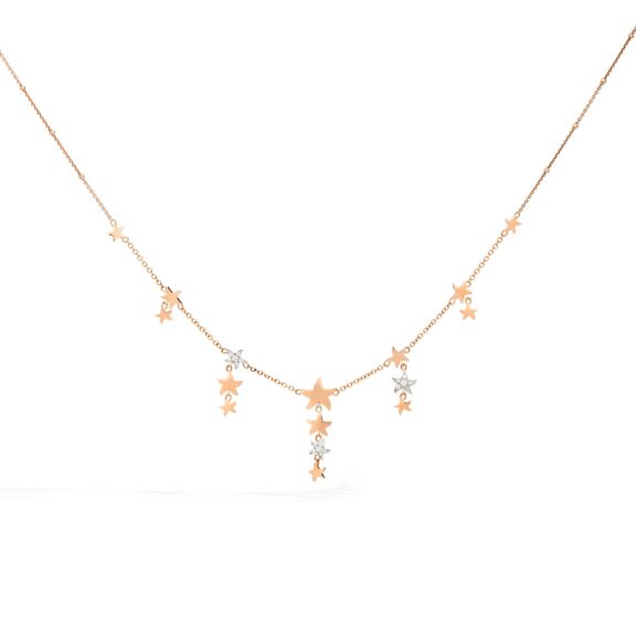 Dodo Collier aus 9 Karat Roségold mit Brillanten