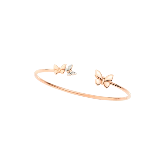 Dodo Armreif aus 9 Karat Roségold mit Diamanten