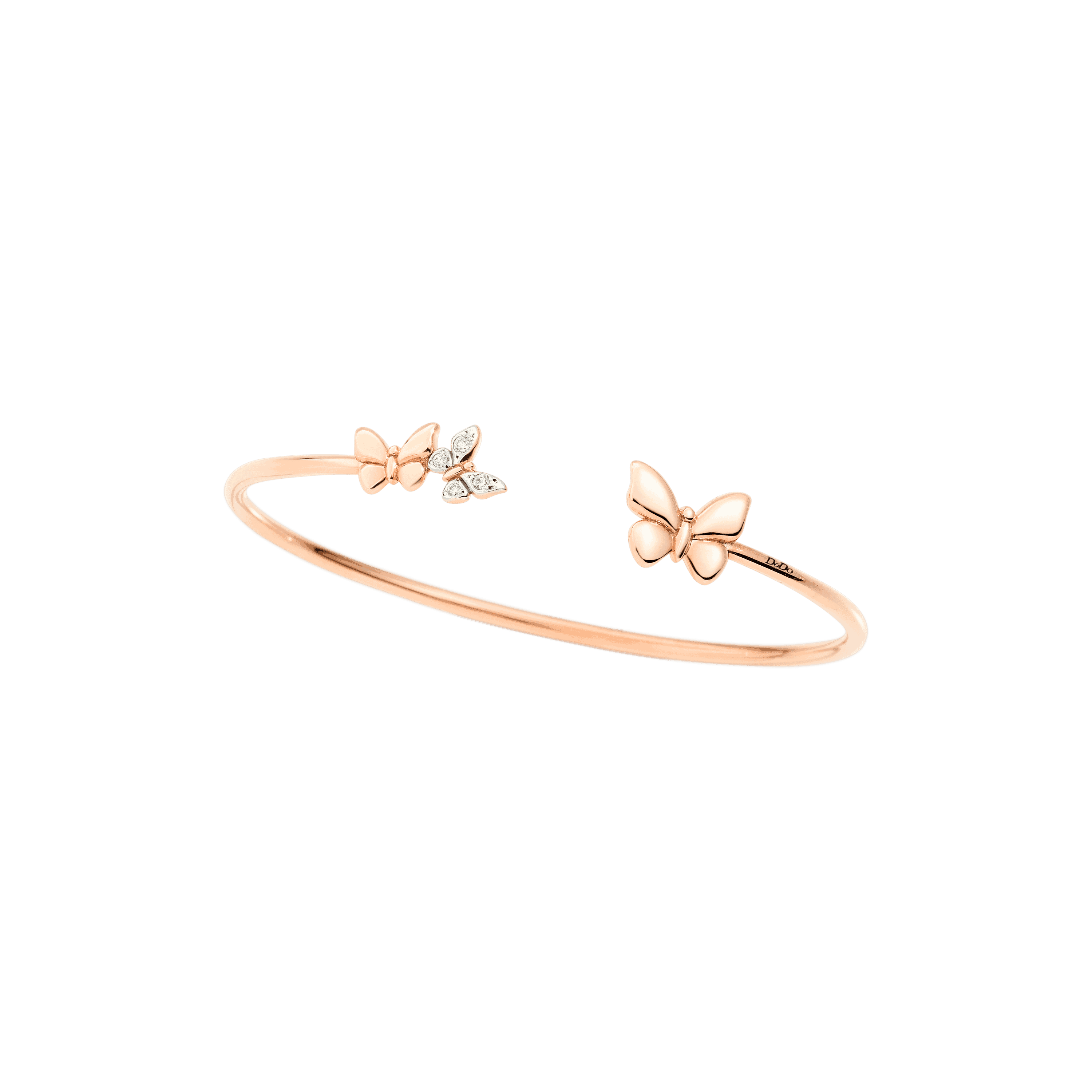 Dodo Armreif aus 9 Karat Roségold mit Diamanten
