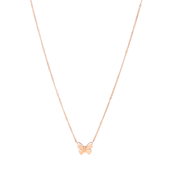 Dodo Collier Schmetterling aus 9 Karat Roségold