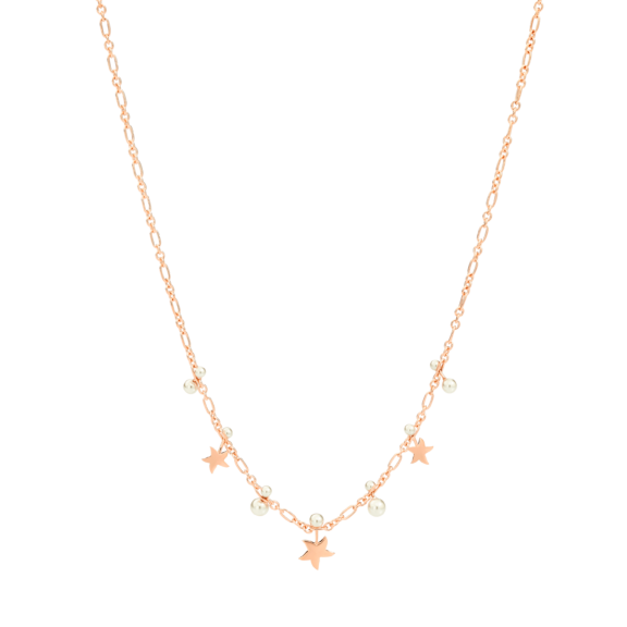 Dodo Collier Stellina aus 9 Karat Roségold mit Perlen