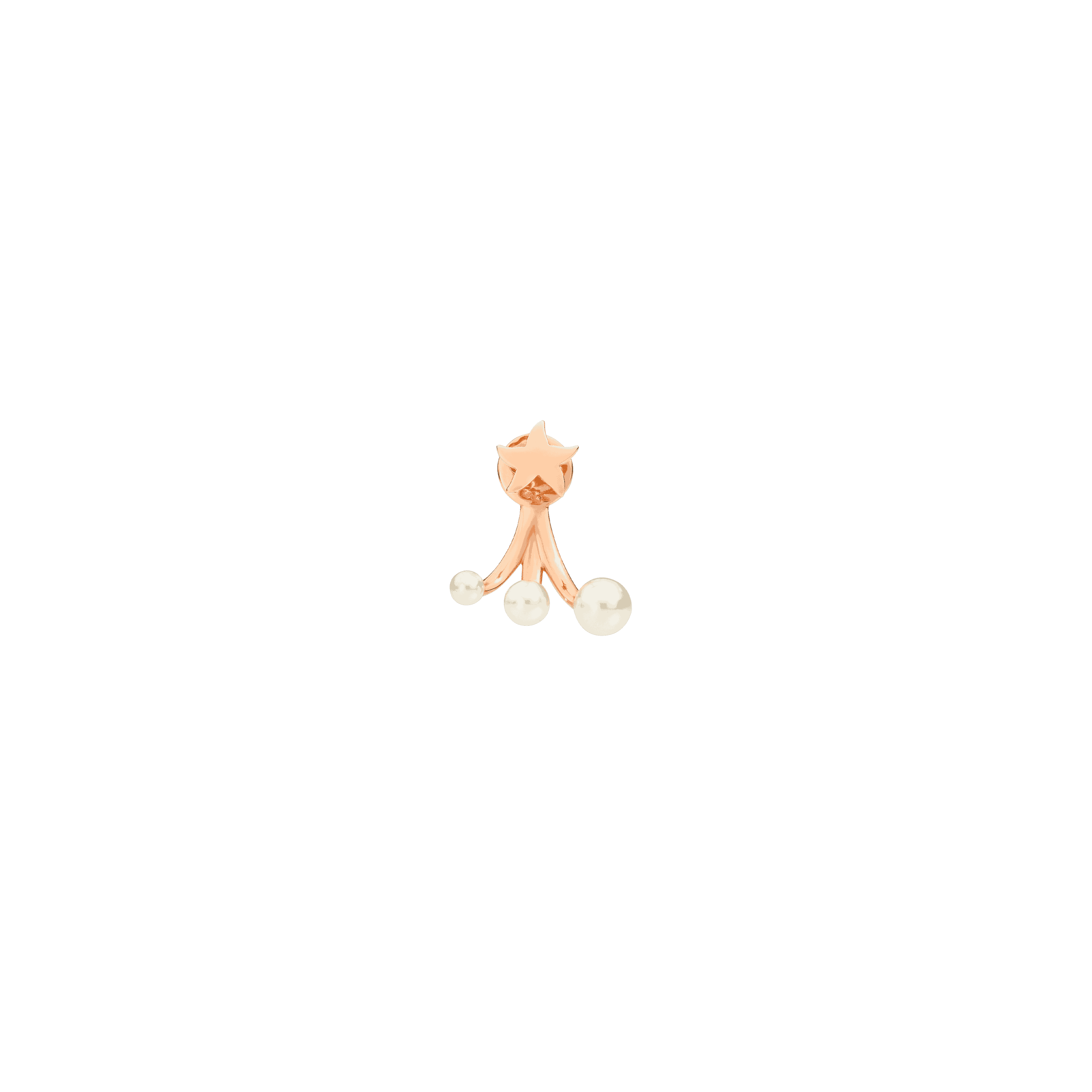 Dodo Ohrschmuck Stellina aus 9 Karat Roségold mit Perlen
