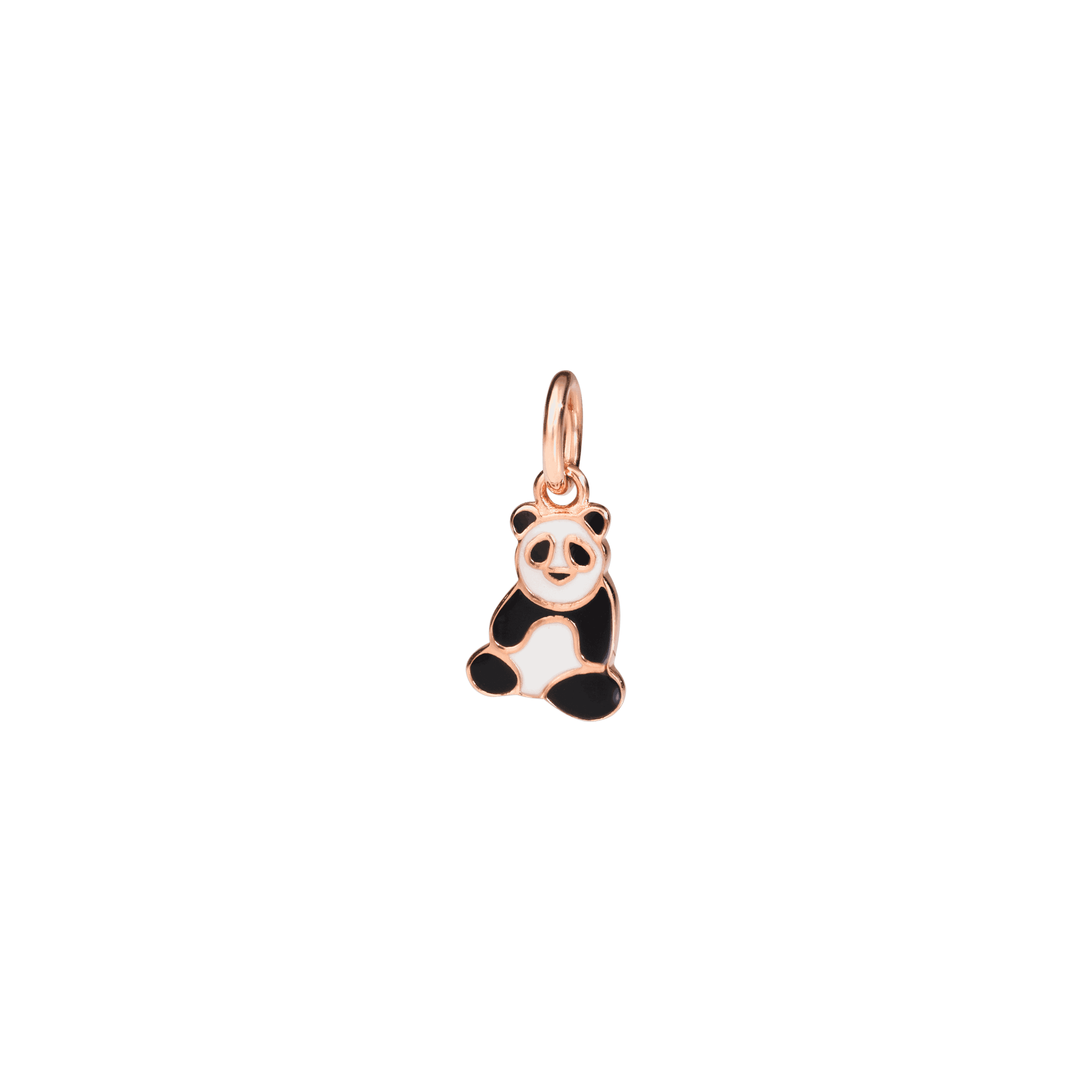 Dodo Anhänger Panda aus Roségold mit Emaille