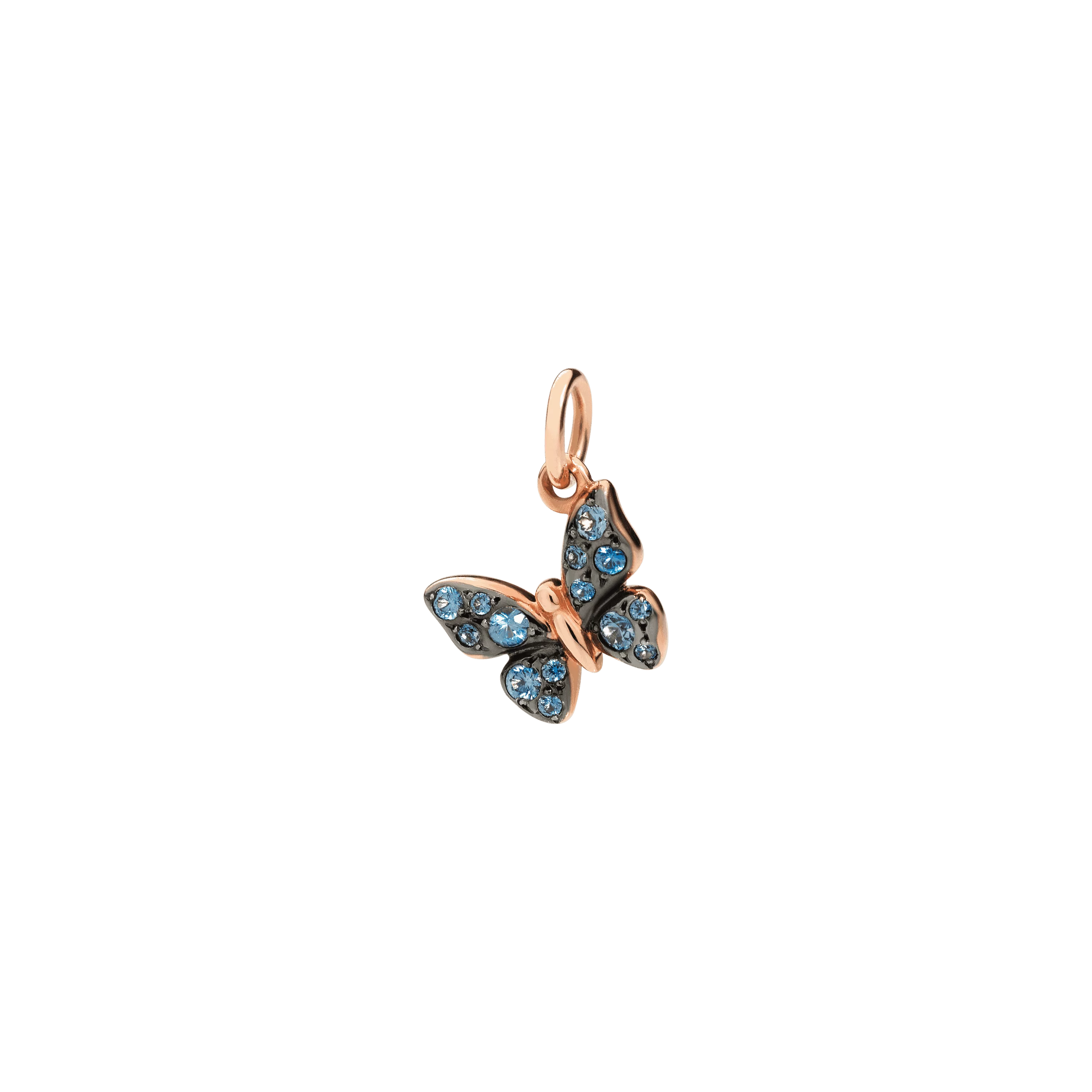 Dodo Anhänger Schmetterling aus 9 Karat Roségold mit Saphiren