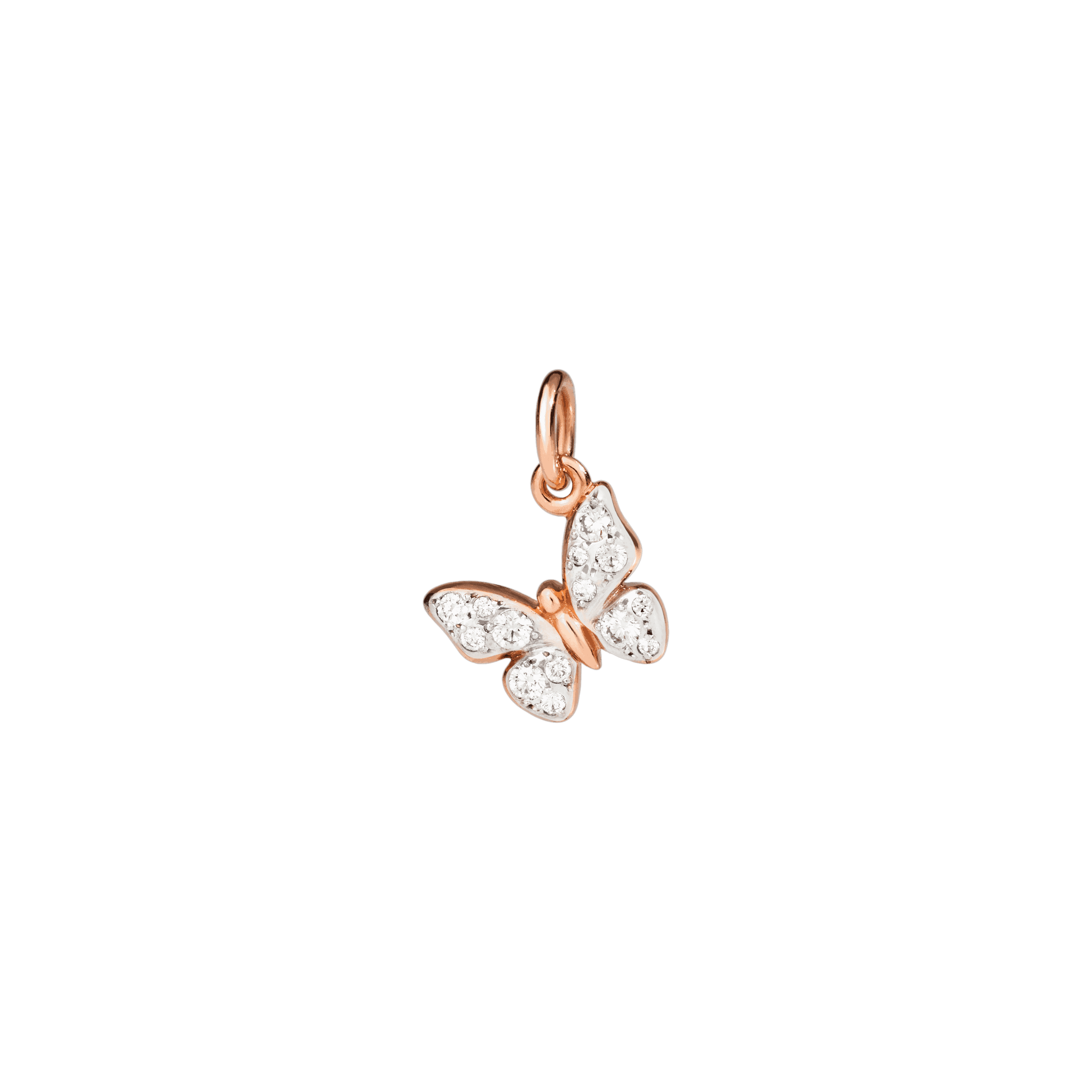 Dodo Anhänger Schmetterling aus 9 Karat Roségold mit Diamanten