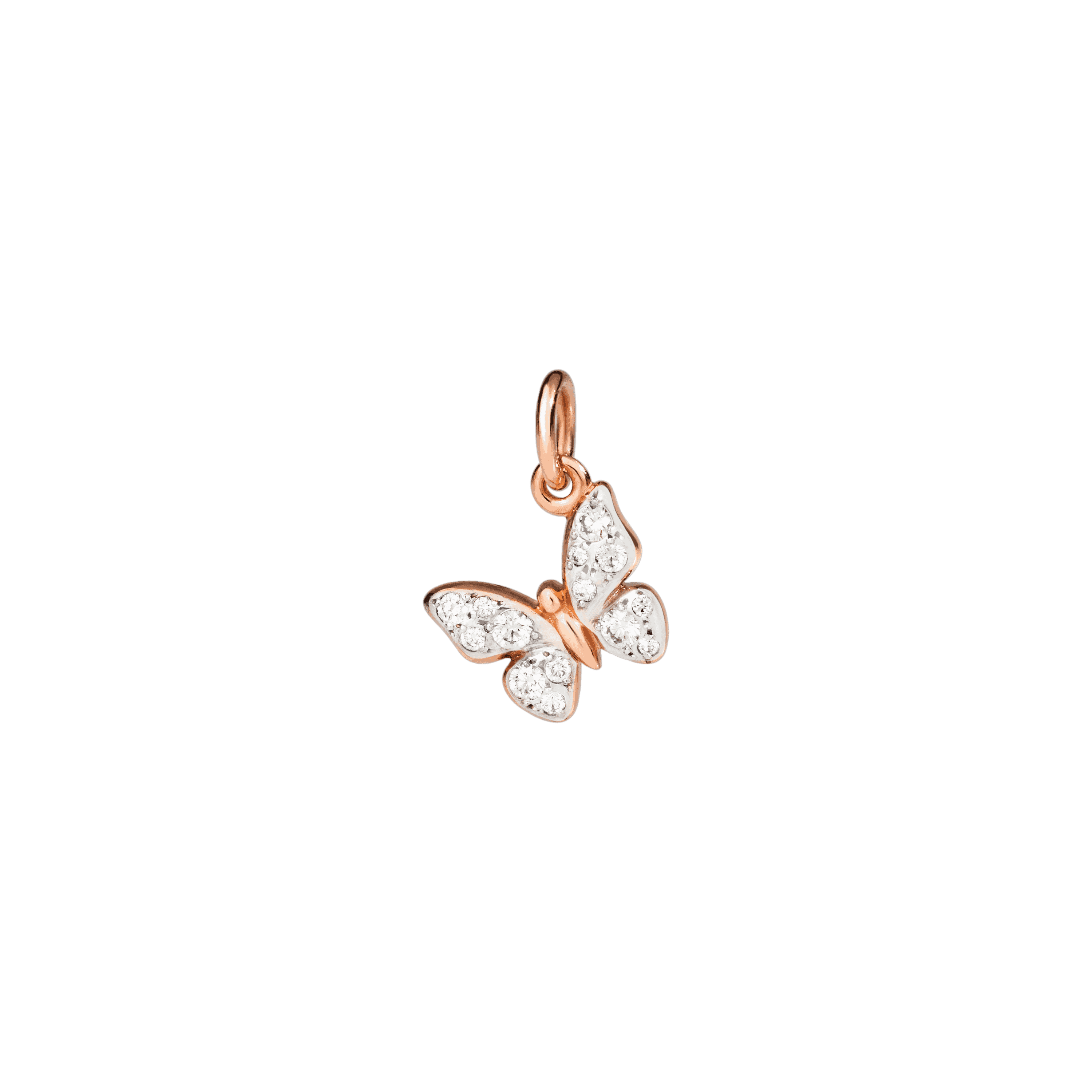 Dodo Anhänger Schmetterling aus 9 Karat Roségold mit Diamanten