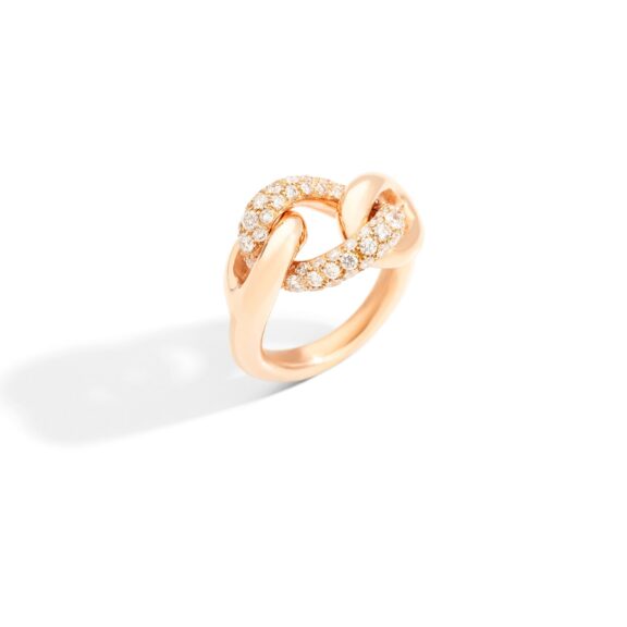 Pomellato Catene Ring aus Roségold mit Diamanten