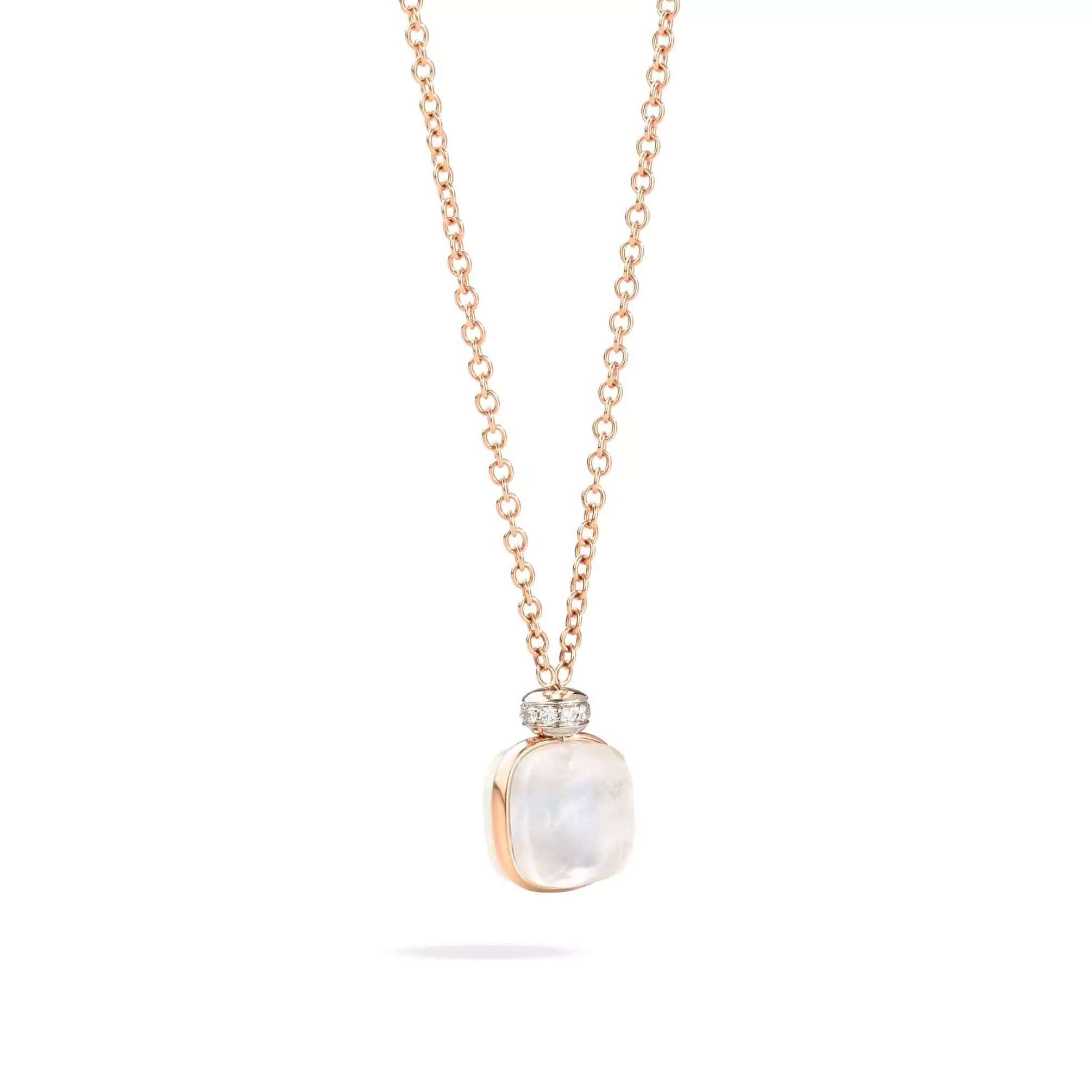 Pomellato Nudo Collier aus Roségold mit weißem Topas und Diamanten