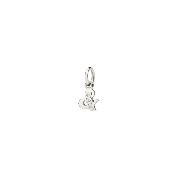 Dodo Anhänger Buchstabe & aus 18 Karat Weißgold mit Diamanten