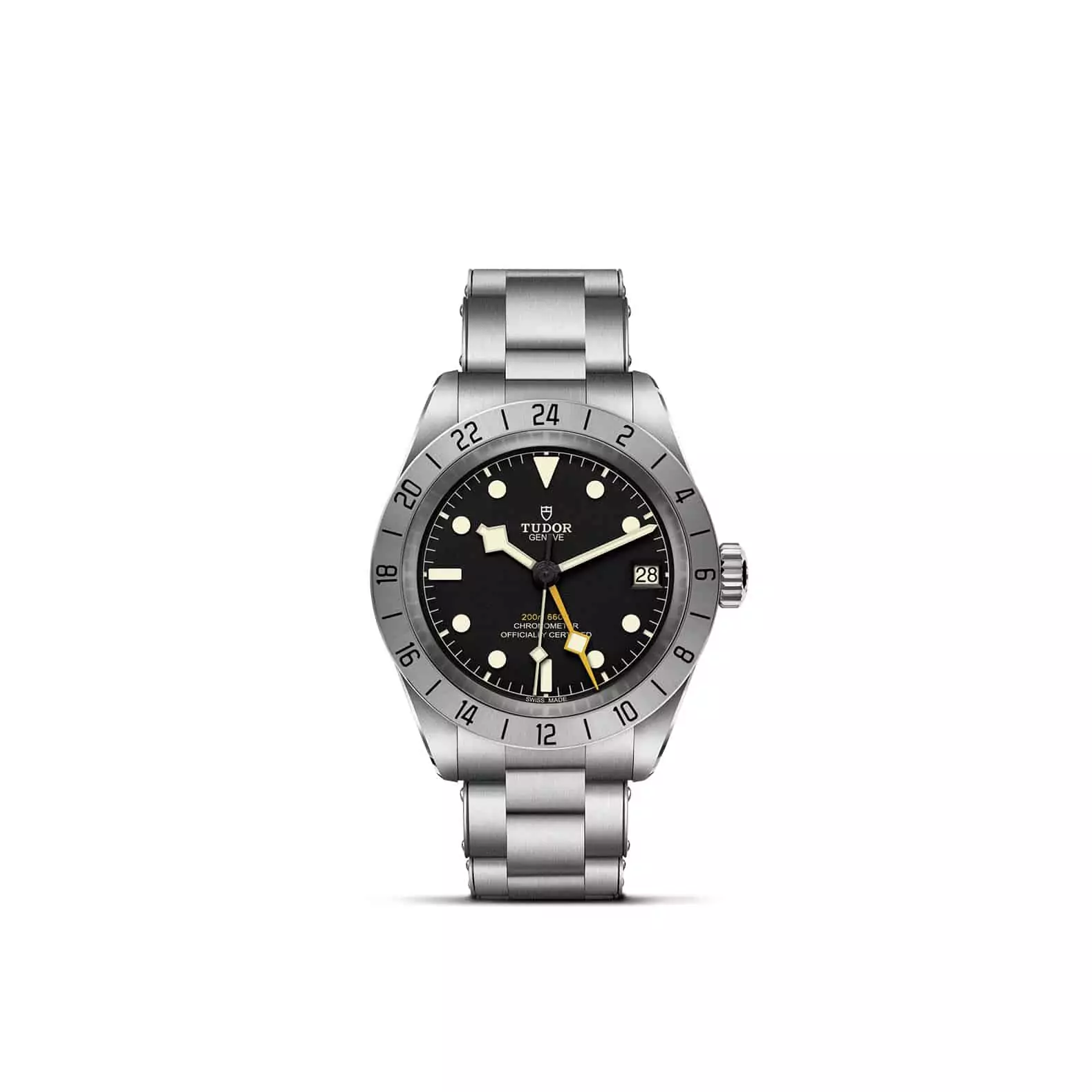 Tudor Black Bay Pro mit Gehäuse und Band aus Edelstahl und schwarzem Zifferblatt