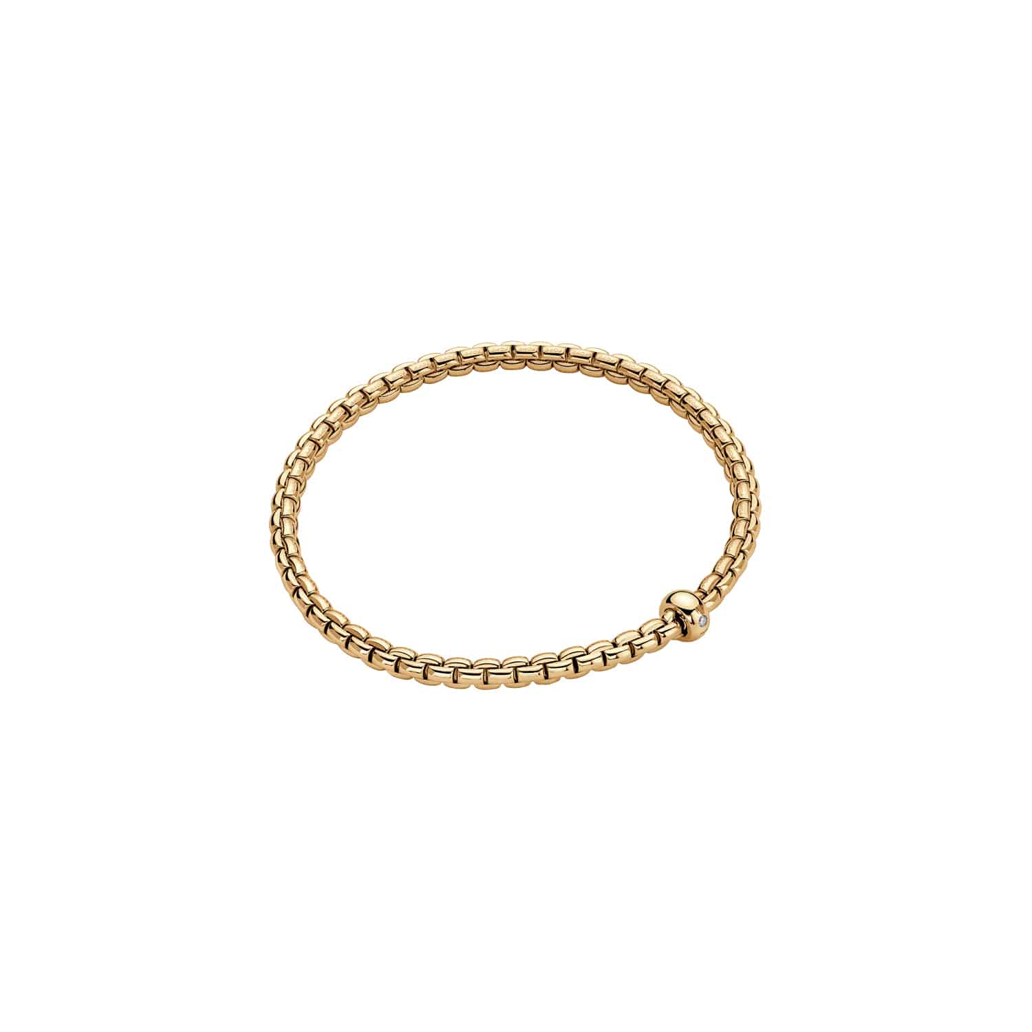 Fope Armband aus 18 Karat Gelbgold mit Diamanten