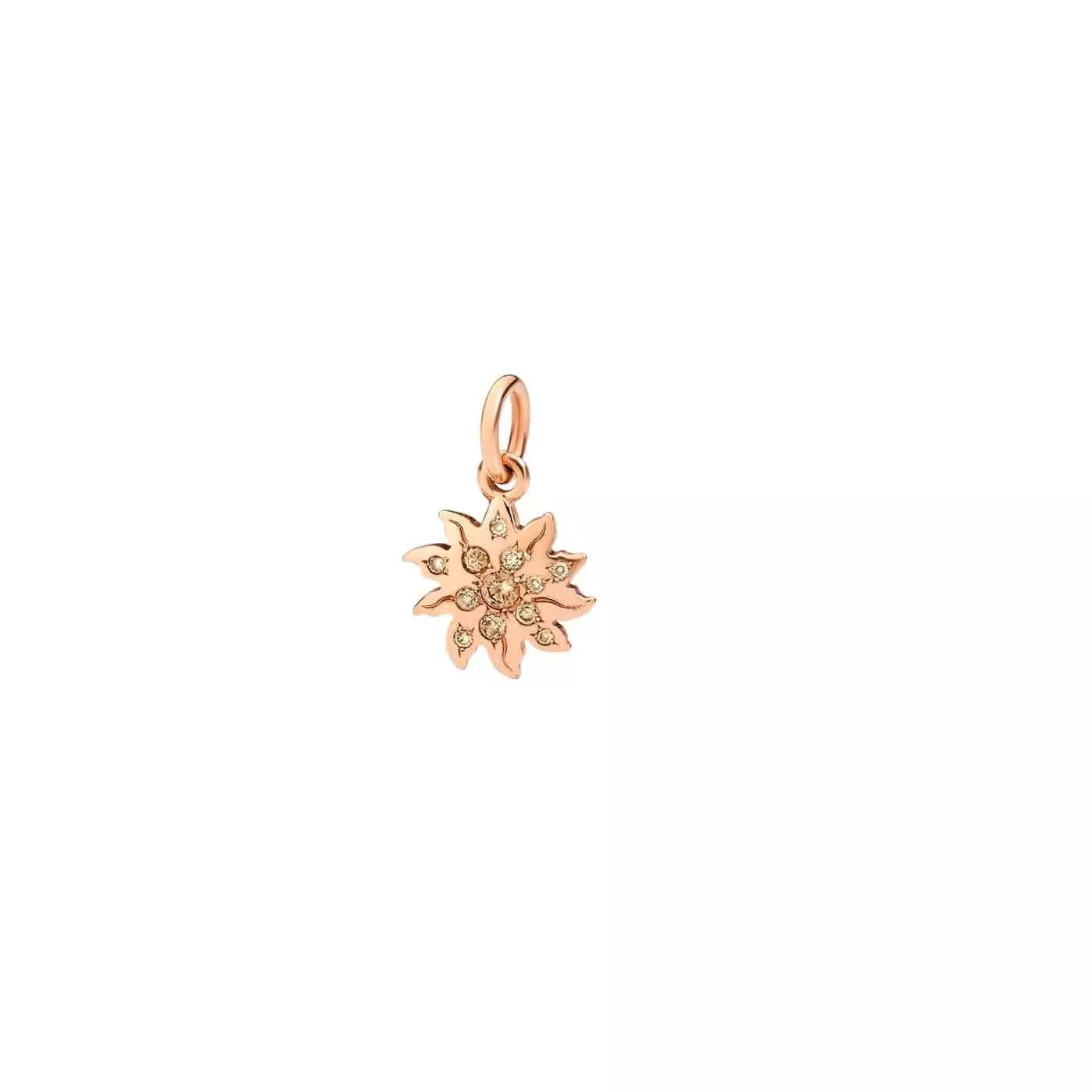 Dodo Anhänger Sonne aus 9 Karat Roségold mit Diamanten
