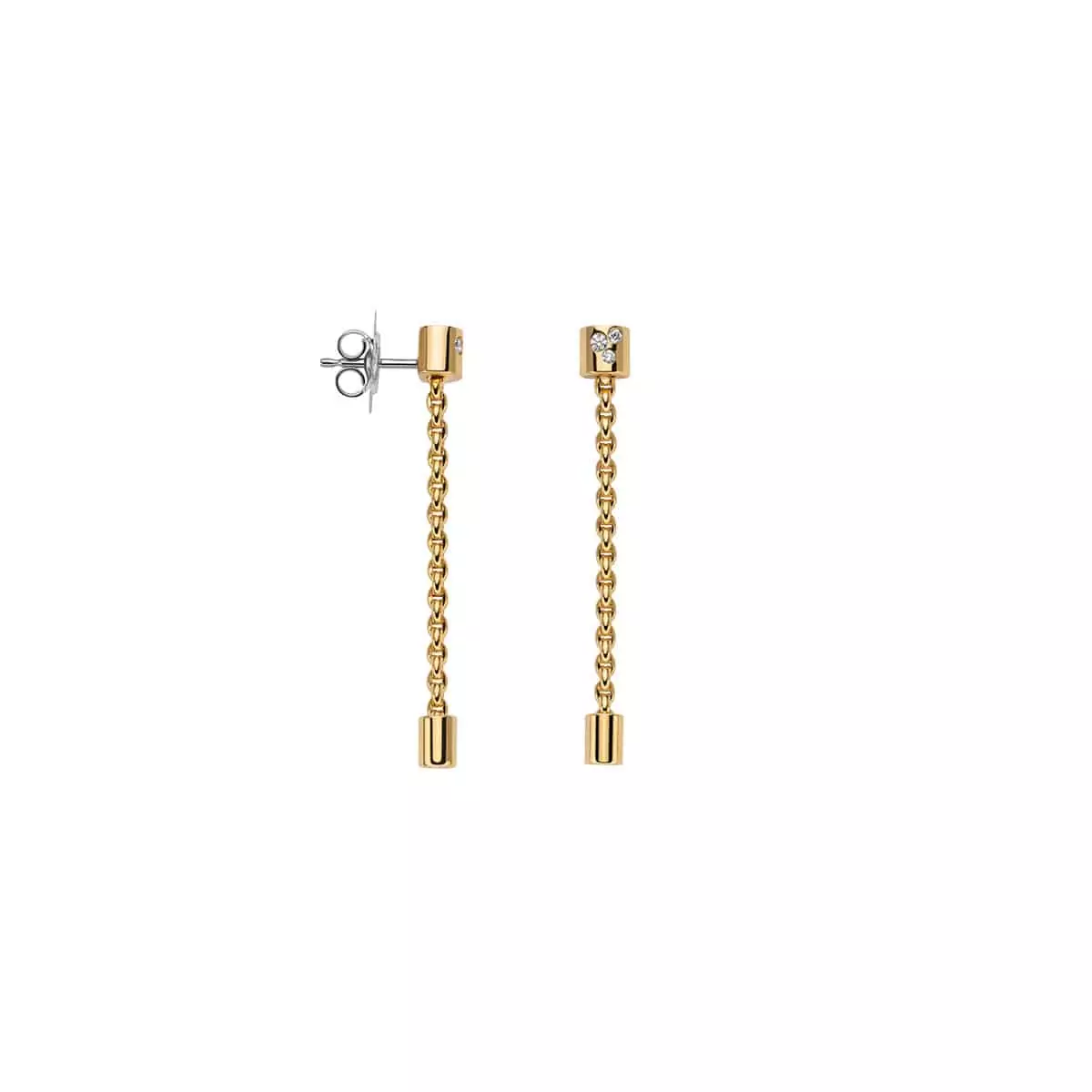 Fope Ohrschmuck aus 18 Karat Gelbgold mit Diamanten