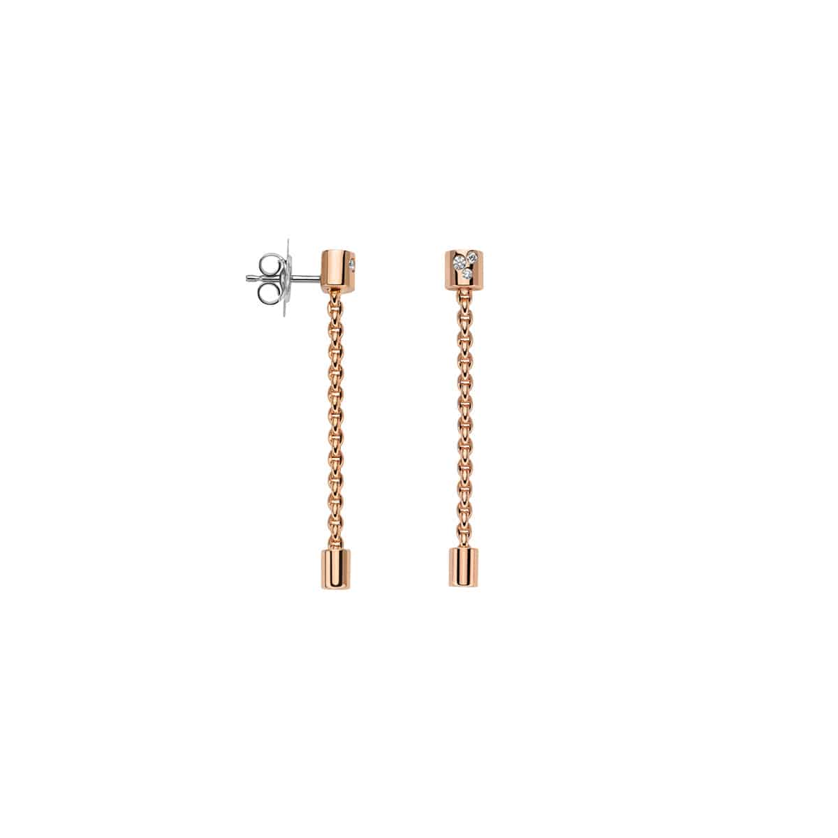 Fope Ohrschmuck aus 18 Karat Rosegold mit Diamanten