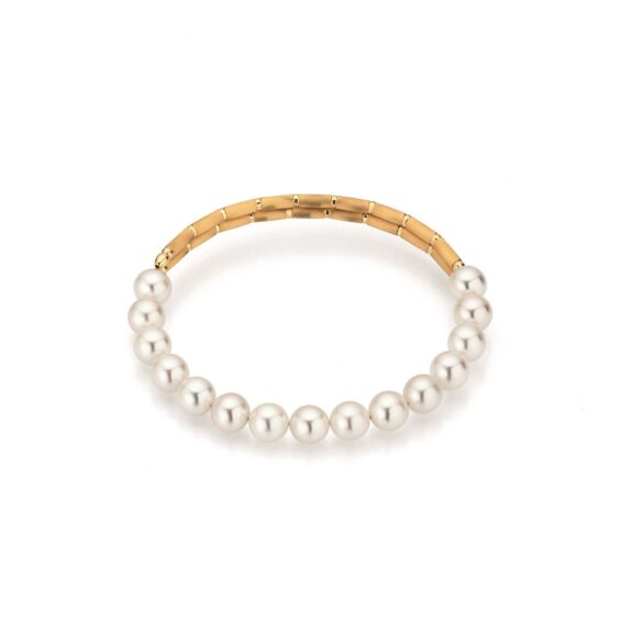 Armband aus Gelbgold mit Akoya-Perlen
