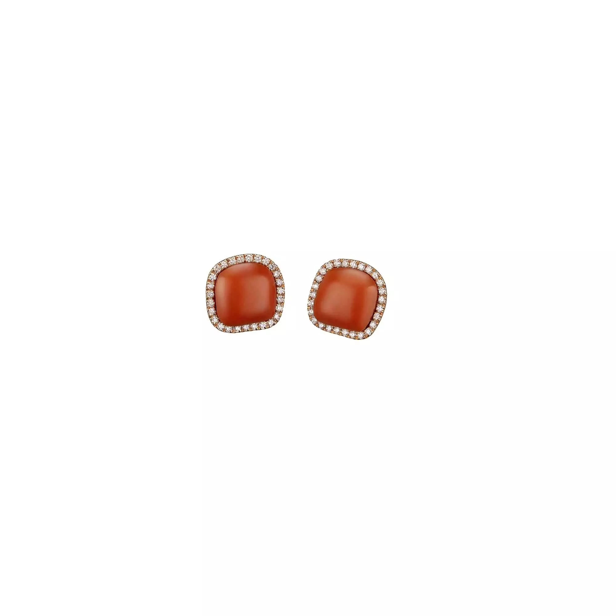 Chantecler Enchanté Ohrschmuck aus Roségold mit Koralle und Brillanten