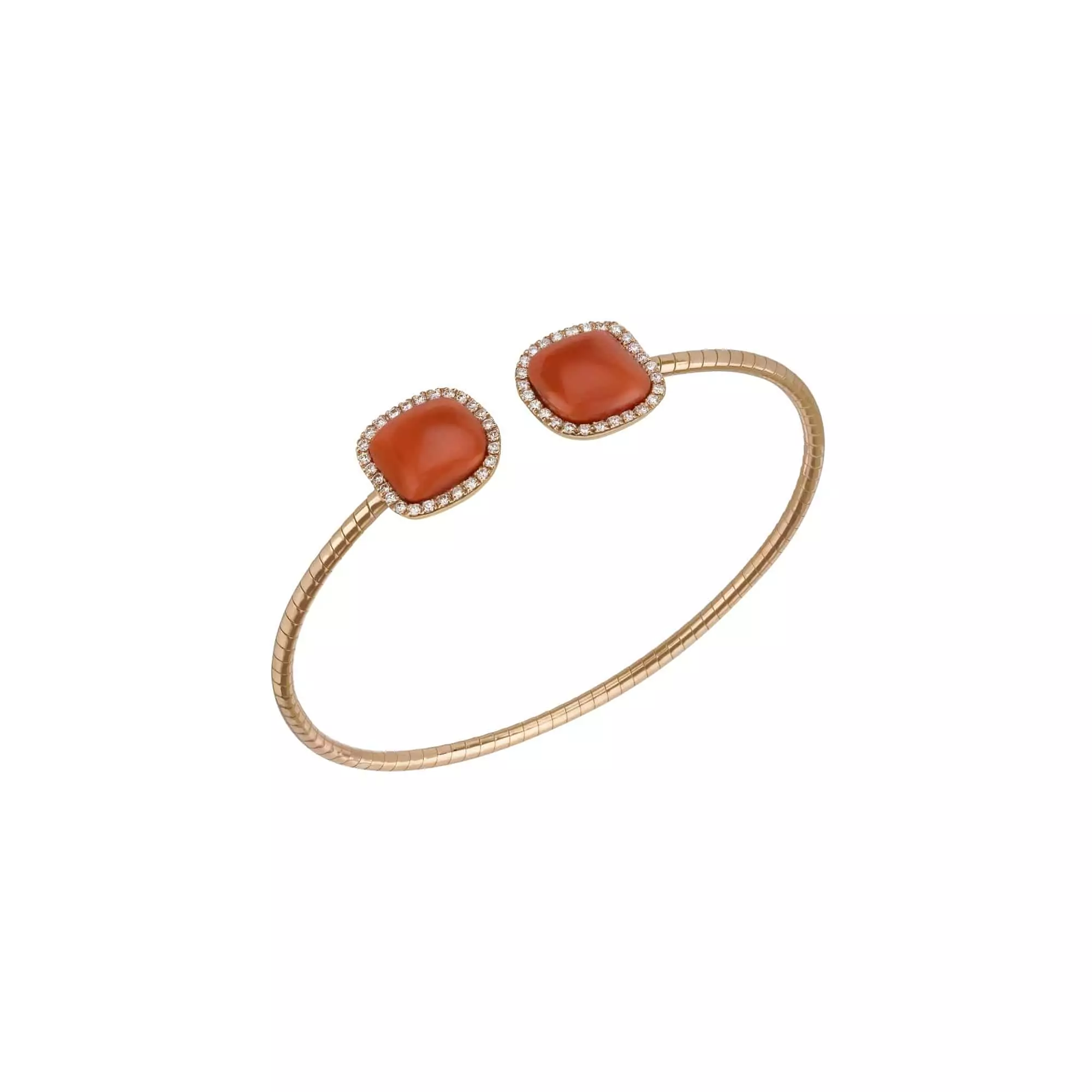 Chantecler Enchanté Armreif aus Roségold mit Koralle und Brillanten