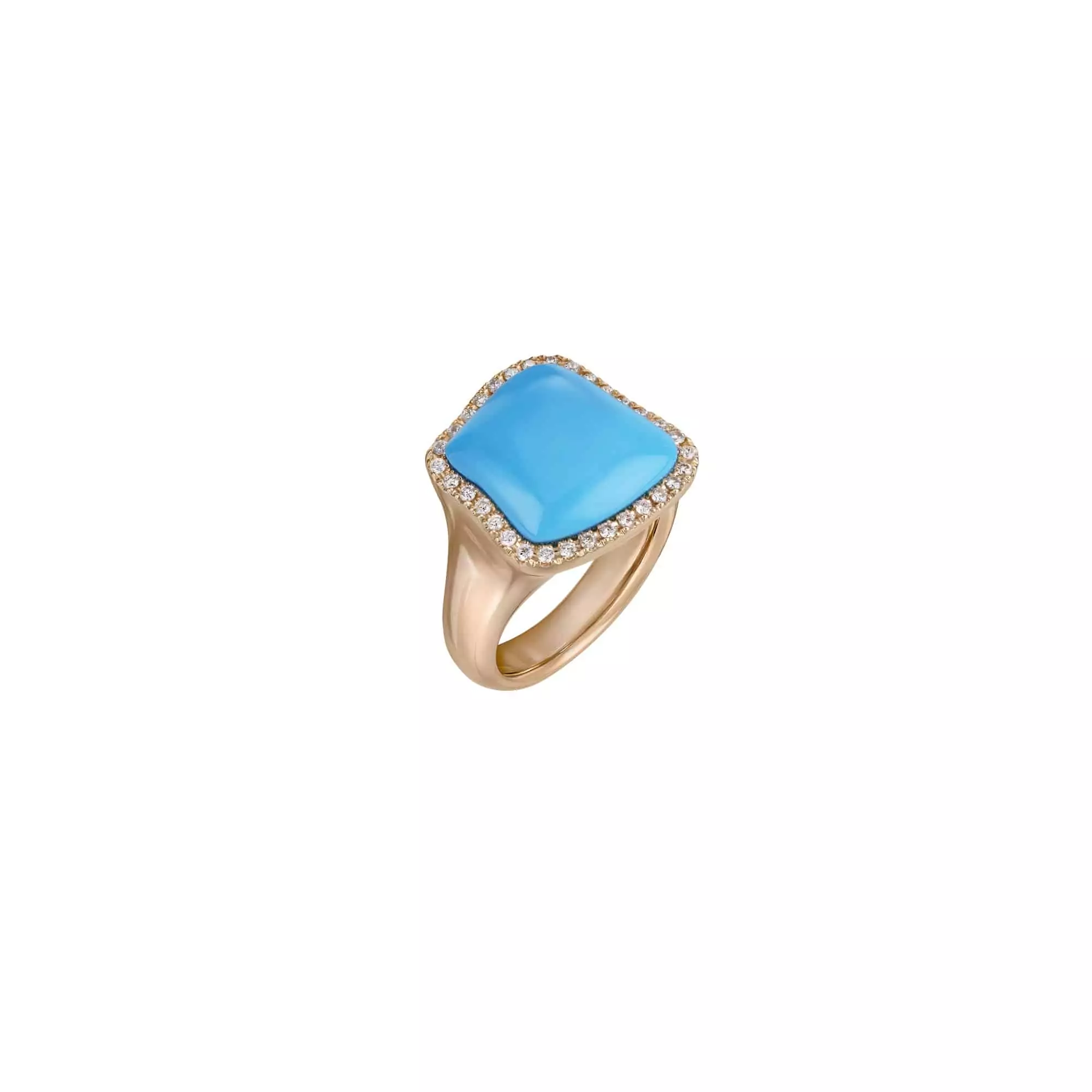 Chantecler Enchanté Ring aus Roségold mit Türkis und Brillanten