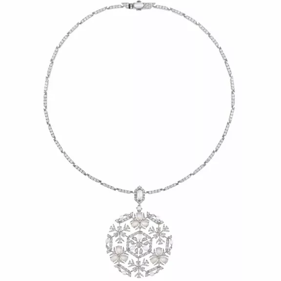 Chantecler Caleidoscopio Collier aus Weißgold mit Kogolong,, Achat und Brillanten