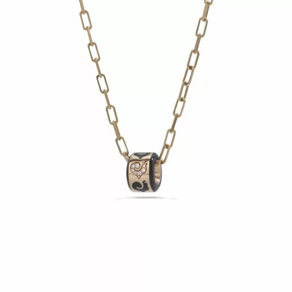 Chantecler Carousel Collier aus Roségold mit Emaille und Brillanten.