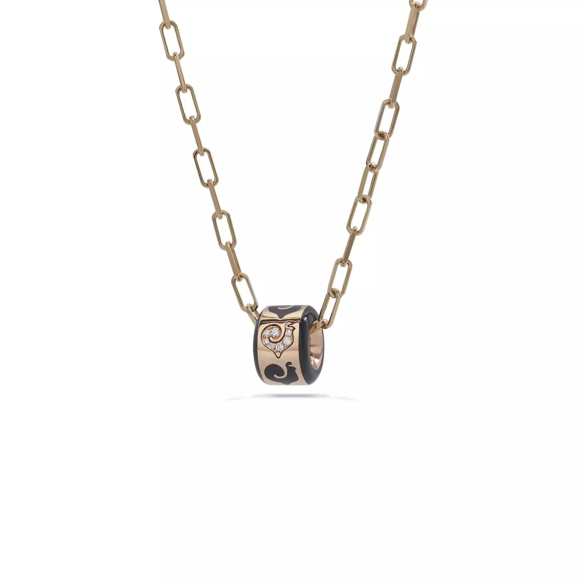 Chantecler Carousel Collier aus Roségold mit Emaille und Brillanten.