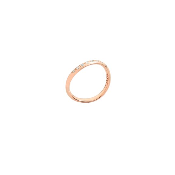 Dodo Ring aus 9 Karat Roségold mit Diamanten