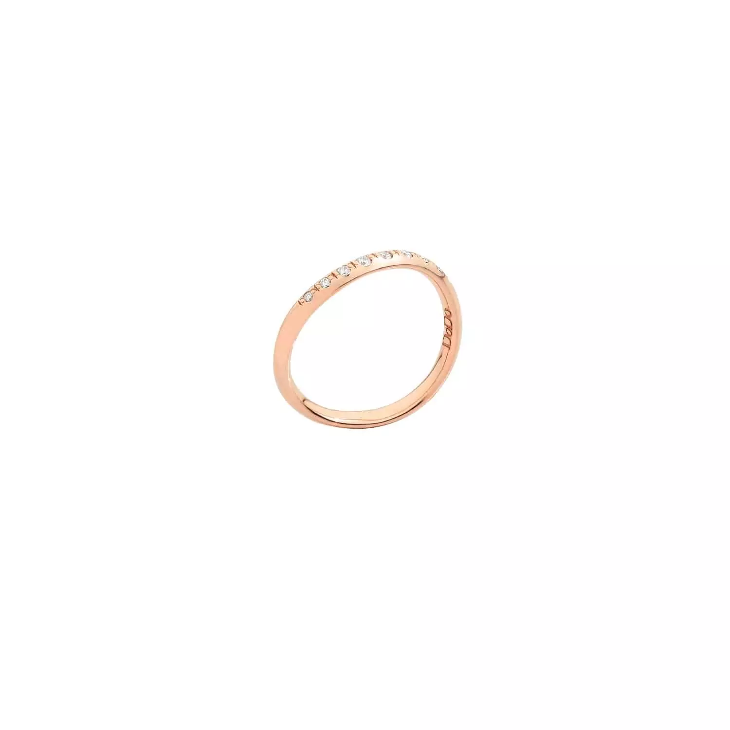 Dodo Ring aus 9 Karat Roségold mit Diamanten