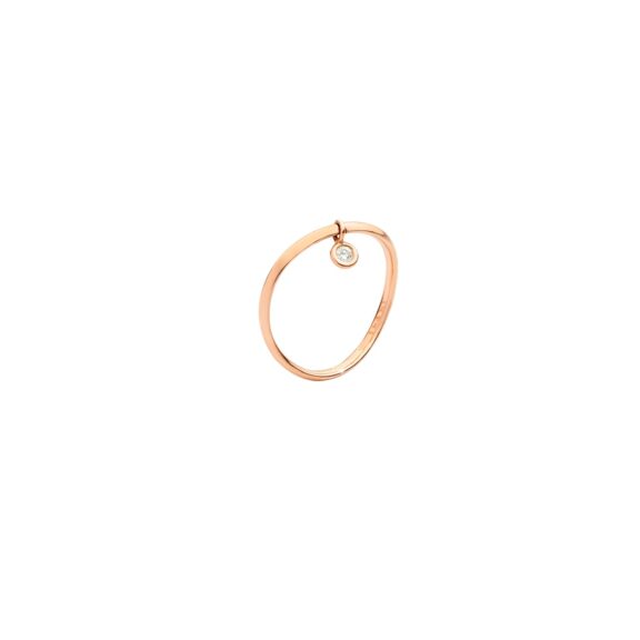 Dodo Ring aus 9 Karat Roségold mit Diamant