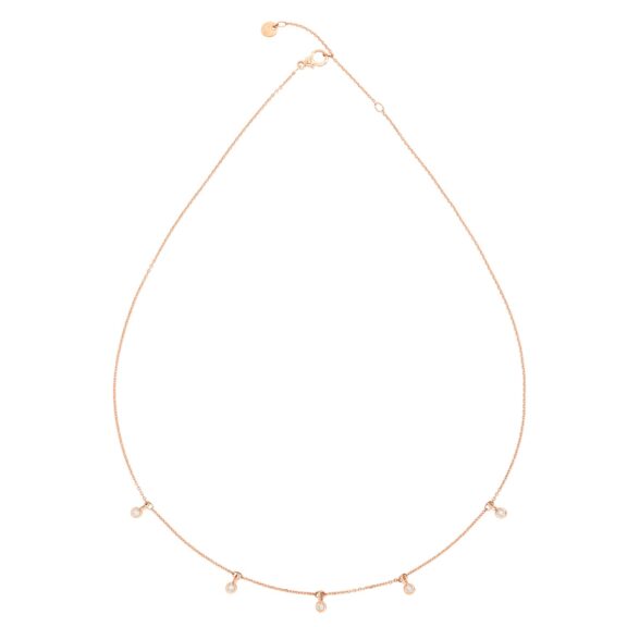 Dodo Collier aus 9 Karat Roségold mit Diamanten