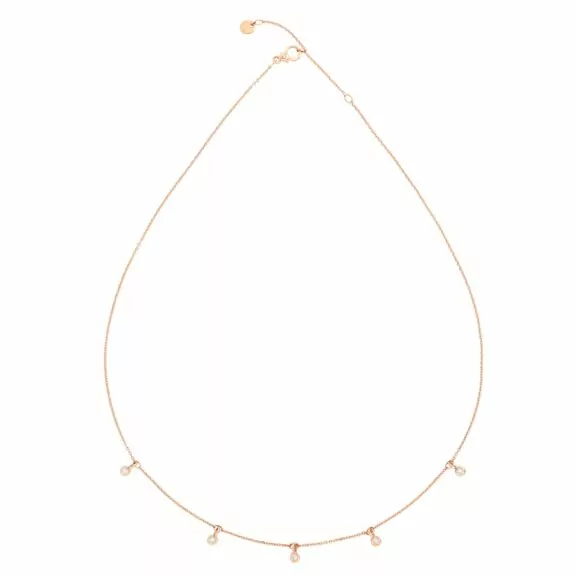 Dodo Collier aus 9 Karat Roségold mit Diamanten
