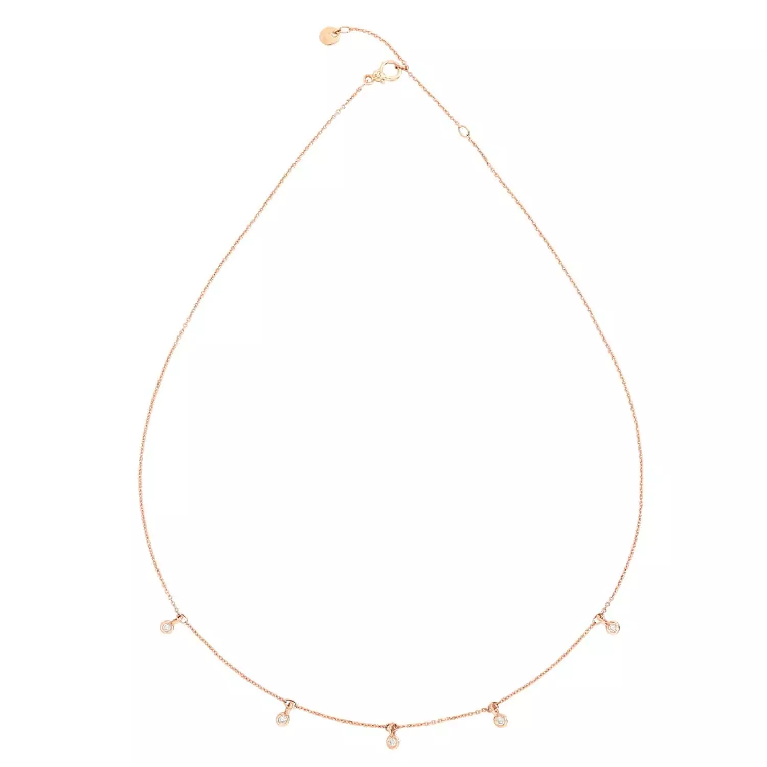 Dodo Collier aus 9 Karat Roségold mit Diamanten
