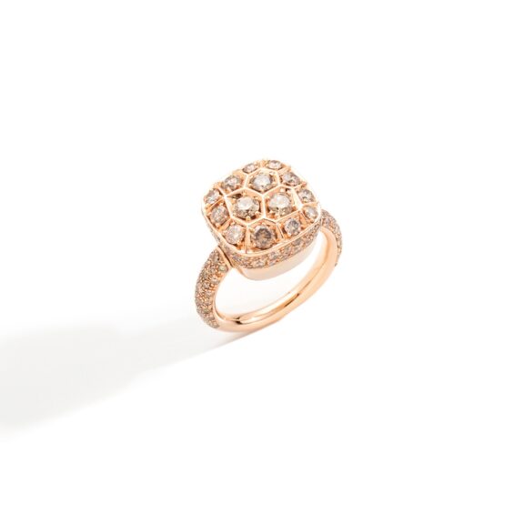 Pomellato Nudo Ring aus Rosé- und Weißgold mit Diamanten